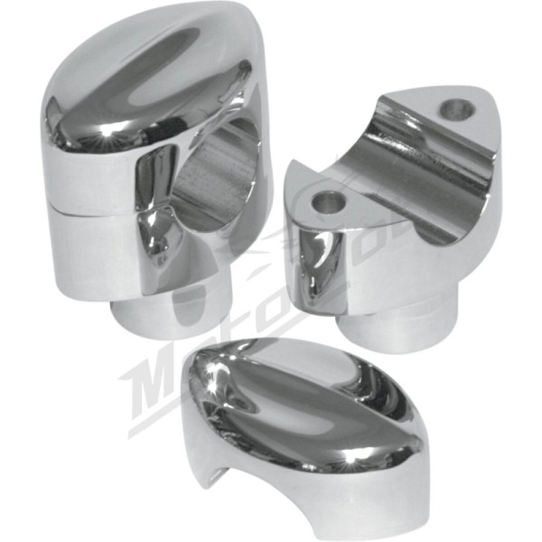 LA CHOPPERS Hefty Smooth Handlebar Risers for 1-1/4" Handlebars 32mm +38,1mm 2pc.
