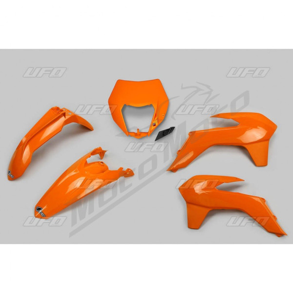 UFO Plastikų kompl. oranžinė / balta KTM EXC / EXC-F 14-16