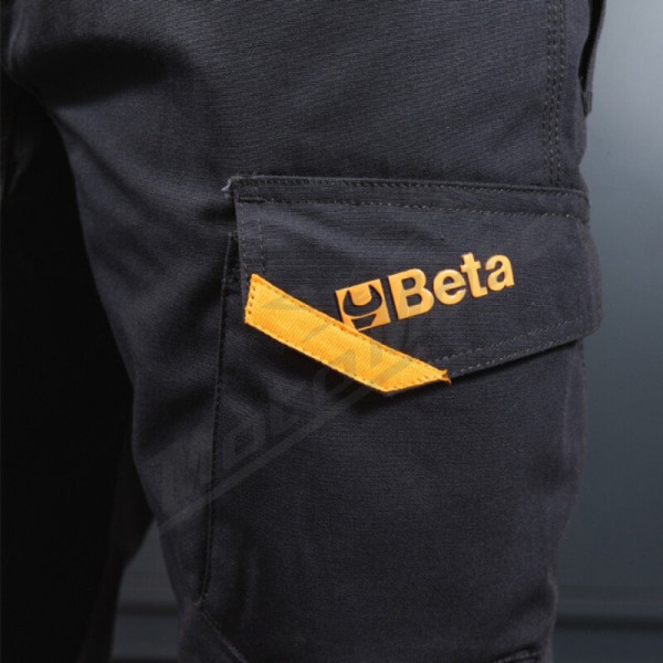 BETA 7818G Work Trousers with Multiple Pockets in Stretch Fabric - Gray
