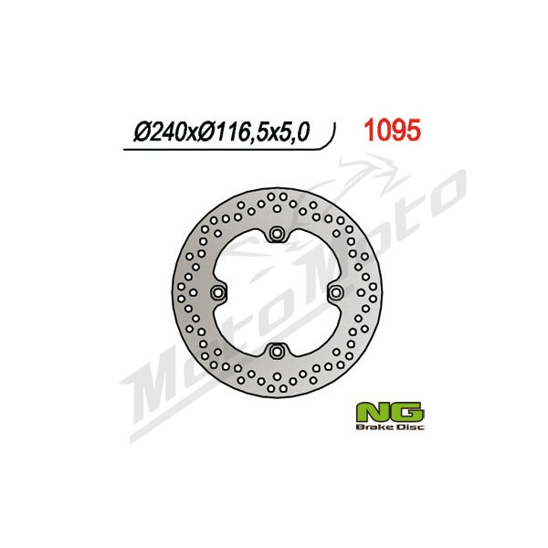 NG BRAKES Fixed Rear Brake Disc 240mm Honda CB / CBF / CBR / Forza 500-1000cc 03-24