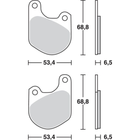 TRW All Round Sintered Metal Brake Pads Harley Davidson FX / FXS / FXE / FXS / XLH / XLS / XLX 1000-1340cc 74-85
