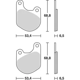 TRW All Round Sintered Metal Brake Pads Harley Davidson FX / FXS / FXE / FXS / XLH / XLS / XLX 1000-1340cc 74-85