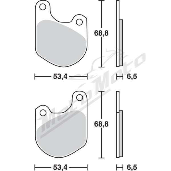 TRW All Round Sintered Metal Brake Pads Harley Davidson FX / FXS / FXE / FXS / XLH / XLS / XLX 1000-1340cc 74-85