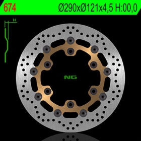 NG BRAKES 674 plaukiojantis stabdžių diskas SUZUKI DR 650 96-14