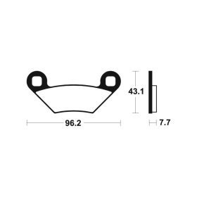 TECNIUM MX/ATV Sintered Metal Brake pads - MOA399 Polaris Scrambler / Sportsman 550-850cc 09-20