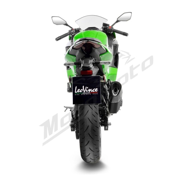 LEOVINCE LV-14R Black Edition Slip-On duslintuvas KAWASAKI Z 400-500 19-25.NINJA 400-500 24-25