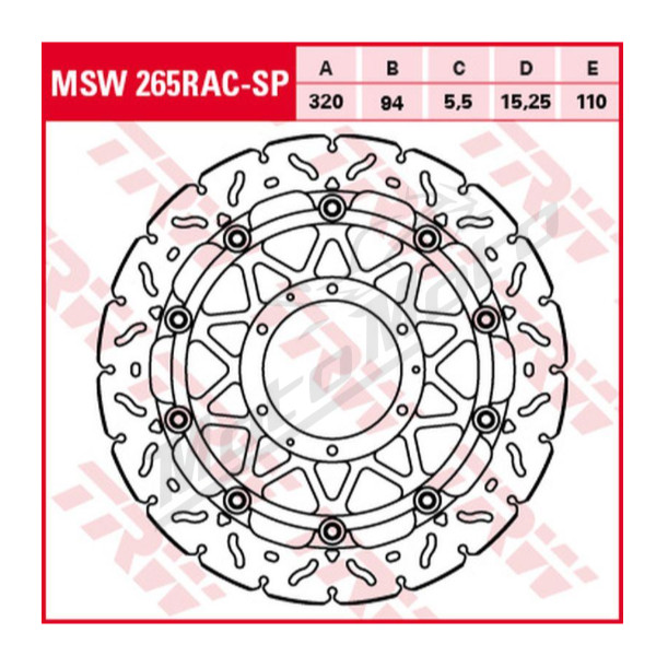 TRW Front Brake Disc Wave Honda CBR 1000R/RR 08-16
