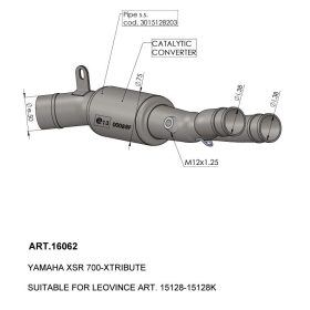 LEOVINCE Catalytic Converter YAMAHA XSR 700 21-24