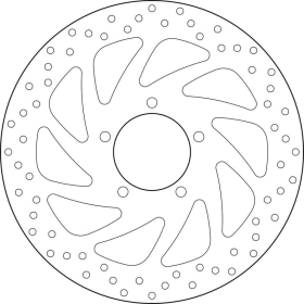 BREMBO Serie Oro apvalus fiksuotas stabdžių diskas priekinis ​​​​​​​TRIUMPH AMERICA / BONNEVILLE / SPEEDMASTER / STREET SCRAMBLER 865-1200cc 2005-2024