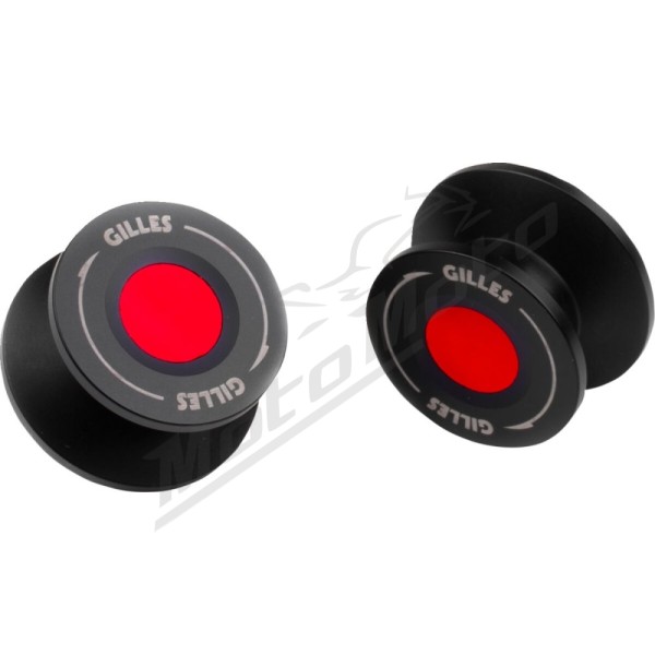GILLES TOOLING Swingarm Spools 2pcs Red M6 Aprilia / Yamaha 125/1200 98-25