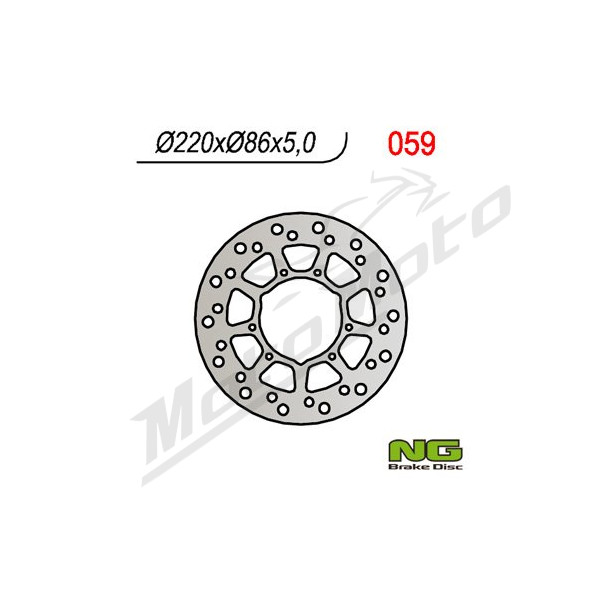 NG BRAKES Fixed Rear Brake Disc 220mm Yamaha TT-R / TW / XT / XTZ 125-600cc 87-17