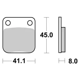 Sbs stabdžių trinkelės 536SI Sintered Offroad HONDA / KAWASAKI / SUZUKI / YAMAHA