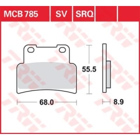 TRW All Round Sintered Metal MCB785 Brake Pads Aprilia / Yamaha 125-1200cc 07-24