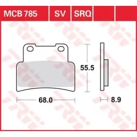 TRW All Round Sintered Metal MCB785 Brake Pads Aprilia / Yamaha 125-1200cc 07-24