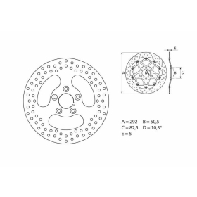 BREMBO Serie Oro apvalus fiksuotas stabdžių diskas HARLEY DAVIDSON XL/ DYNA WIDE GLIDE/ FLH/ FLHR/ FLSTC/ FLSTF/ FXDWG/ FXLR/ FXR/ FXRS/ FXRT/ FXSTC/ FXSTS/ XLH/ XLS
