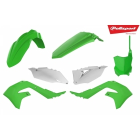 Polisport plastikų komplektas Kawasaki KX 250/450cc 19-23 Žalia / Balta
