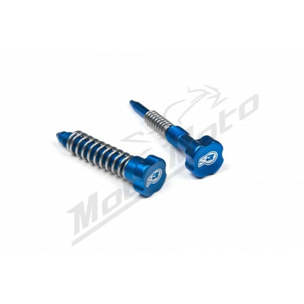 S3 Enduro Carburetor Adjuster Screws Idle + Air + Springs Blue