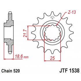 Priekinė žvaigždutė JTF1538RB