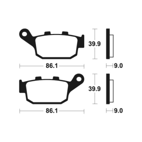 TECNIUM Street Performance Sintered Metal Brake pads MR381 Honda / Zontes / Kawasaki / Suzuki / 125/900 09-25