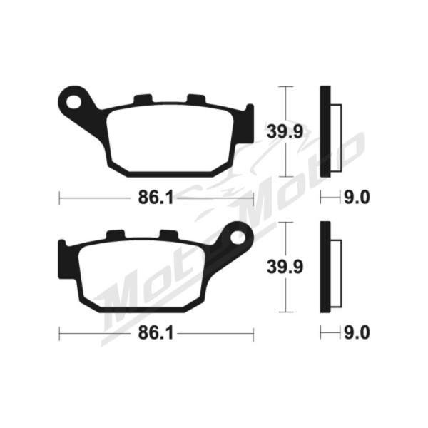 TECNIUM Street Performance Sintered Metal Brake pads MR381 Honda / Zontes / Kawasaki / Suzuki / 125/900 09-25