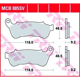 TRW SV Series Sindered Brake Pads Harley Davidson XL 883-1200cc 14-22