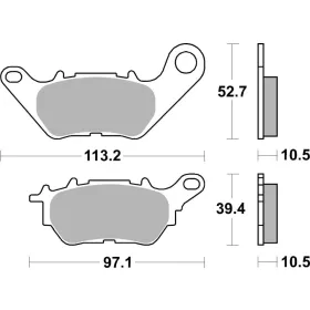 SBS HF Street Ceramic Brake Pads 230HF Yamaha MW / YP 125-300 17-22
