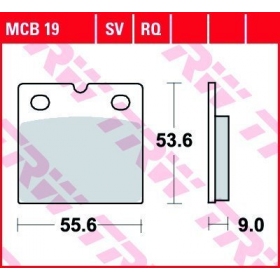 STABDŽIŲ TRINKELĖS TRW MCB19 STANDARD