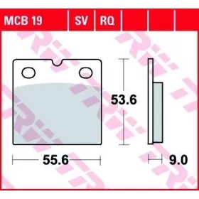 BRAKE PADS TRW MCB19 STANDARD