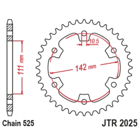 Rear Sprocket JTR2025 Black