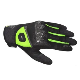 LS2 Atom Textile/Leather Men Gloves Black/Yellow