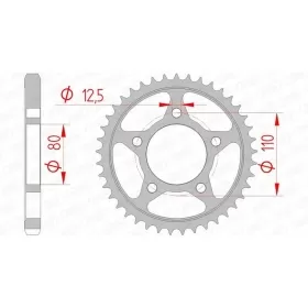 AFAM Steel Standard Rear Sprocket 530 39-45 teeth