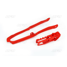 UFO Red Chain Guide and Swingarm Chain Slider Kit Honda CRF 450cc 17-18