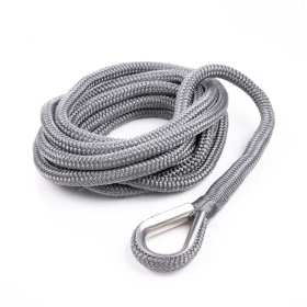 Qvarken Mooring Rope Dockline with thimble Grey