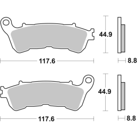 SBS 192HF Street Ceramic Organic Brake Pads Honda / Suzuki 125-600cc 05-20