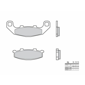 BREMBO Street Sintered stabdžių trinkelės priekinės ​​​​​​​KAWASAKI GPZ / KR-1 250-500cc 1988-2003