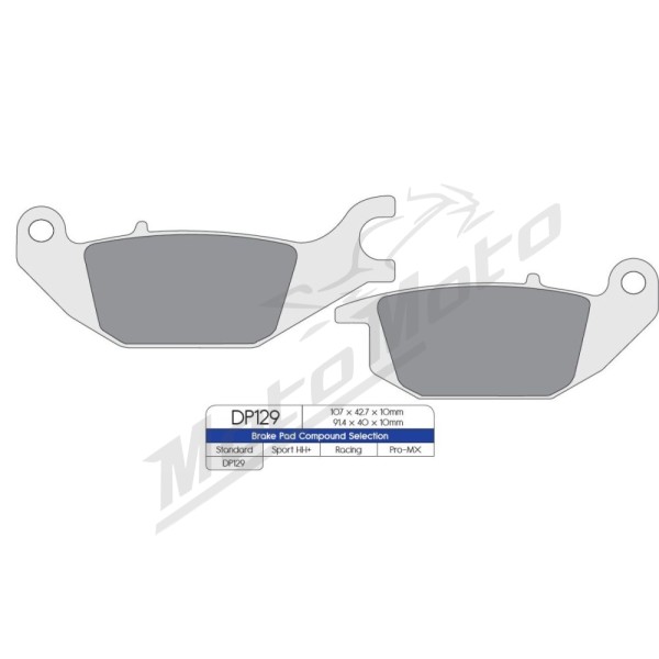 DP BRAKES Standard Sintered Metal Brake Pads CF Moto / Honda 125cc 01-24