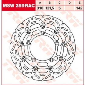 PRIEKINIS STABDŽIŲ DISKAS MSW259RAC SUZUKI DL / GSF / GSR / GSX / GSX-S / VZR 650-1800cc 2006-2024 1VNT