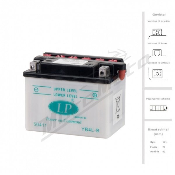LANDPORT  Battery 4 Ah 50A EN 12V LB4L-B