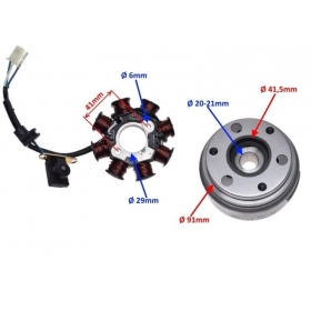 Stator ignition + flywheel LF120 4T