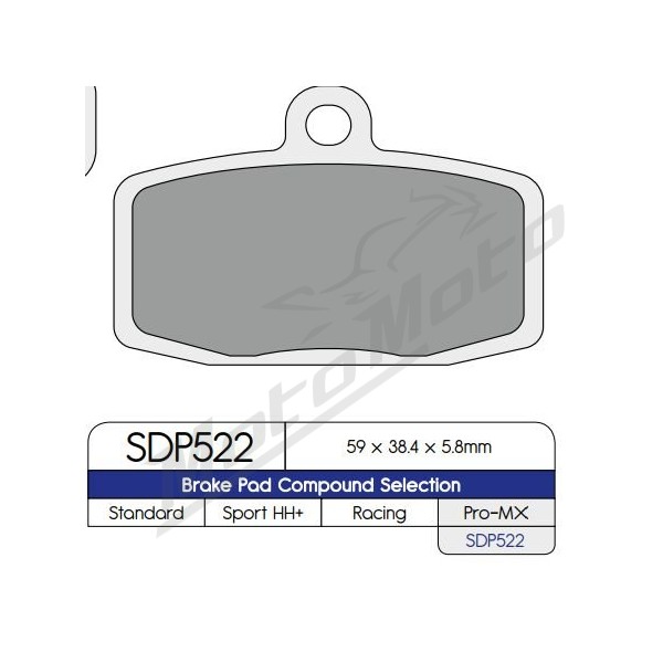 DP BRAKES Standard Sintered Metal Brake Pads Yamaha CZD / MT-03 / XMAX / YP / YZF-R25 / YZF-R3 125-300cc 15-24
