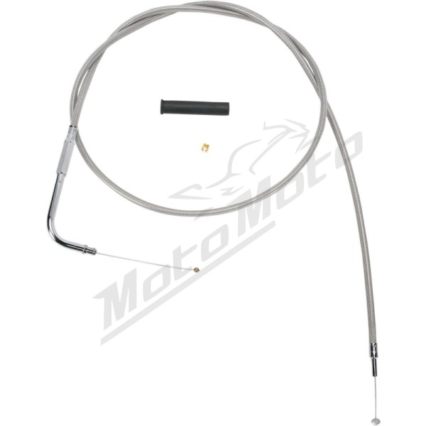 DRAG SPECIALTIES Stainless Braided Throttle Cable Harley Davidson FLD / FLHR / FLHRC / FLHRCI / FLHRI 1130-1800cc 96-17