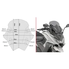GIVI Priekinis stiklas tamsintas Kymco AK 550 17-20
