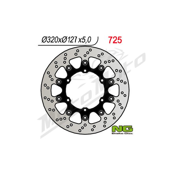 NG BRAKES Priekinis plaukiojantis stabdžių diskas 320mm Husaberg / Husqvarna / KTM 450-690cc 94-11