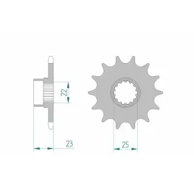 AFAM Steel Standard Front Sprocket 58500 - 520 14 teeth GILERA SATURNO / RC / XRT 500-600cc 89-94