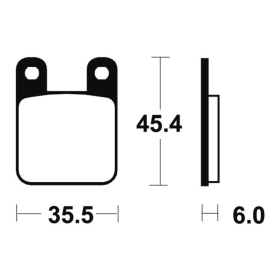 TECNIUM Scooter Organic Brake pads Vent / Peugeot / Derbi / Rieju /Yamaha / Malaguti 50 94-25
