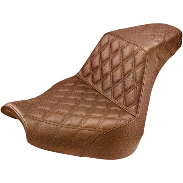 SADDLEMEN Step-Up Lattice Seat Brown Harley Davidson FXBR / FXBRS 1750-1923 18-23