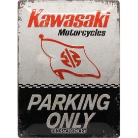 Metal tin sign KAWASAKI PARKING 30x40