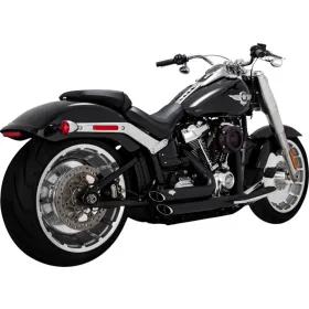 VANCE & HINES "Shortshots Staggered" išmetimo sistema Juoda Harley Davidson FLFB / FLFBS / FXBR / FXDR 1750-1923cc 18-24