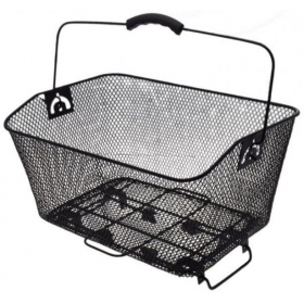 Rear basket with handle for bicycle 390x280x190 mm