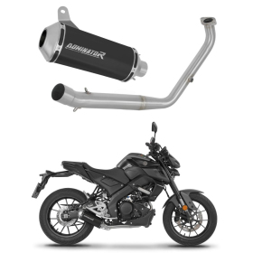 Yamaha MT 125 2021-2024 Dominator Full Exhaust System Collector Silencer OV G2 BLACK + dB killer